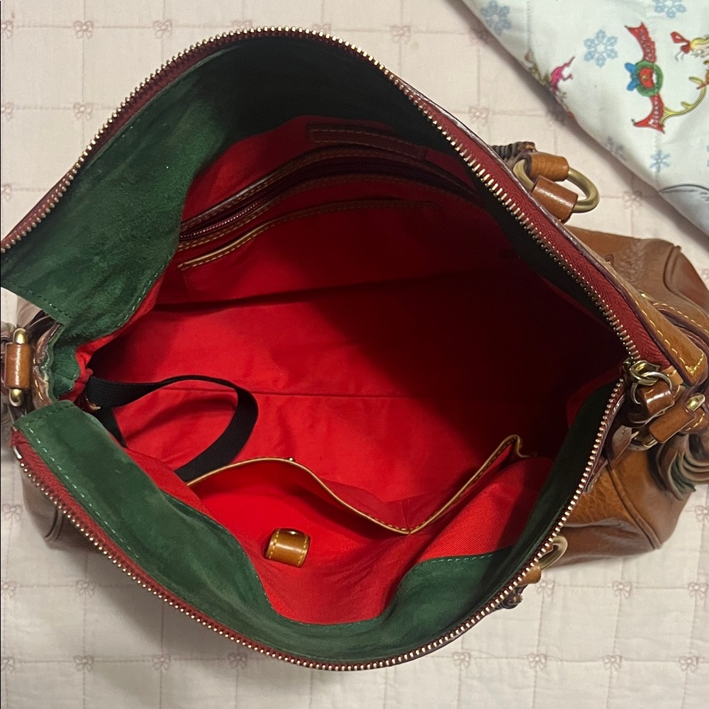 Dooney & Bourke Rich Brown Leather Satchel - Picture 9 of 9